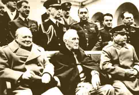 Roosevelt, Churchill en Stalin